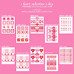 I Heart Valentines Day Printables - DIY Collection - Instant Download